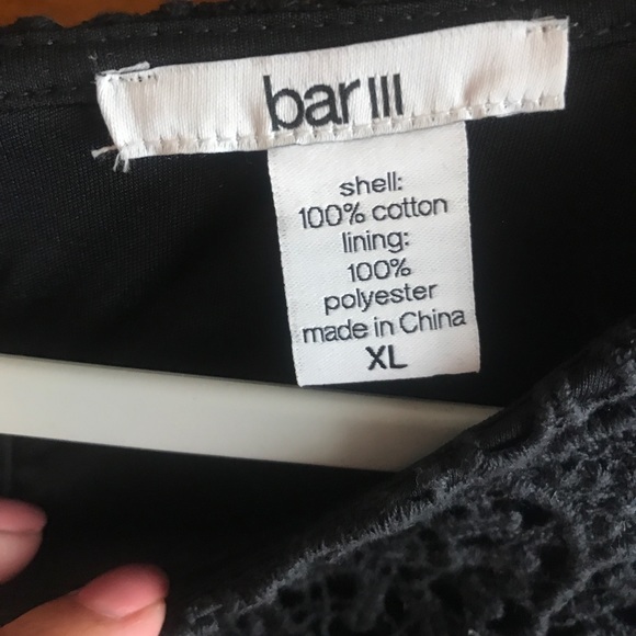 Bar lll black cropped crochet short sleeve top! - Picture 2 of 4